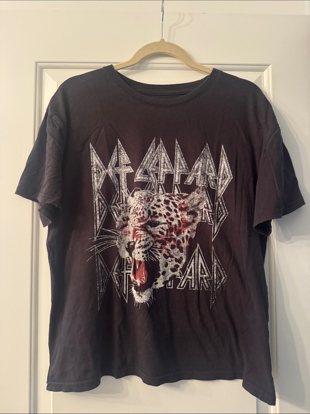 Target Black Graphic Tee with Leopard Head